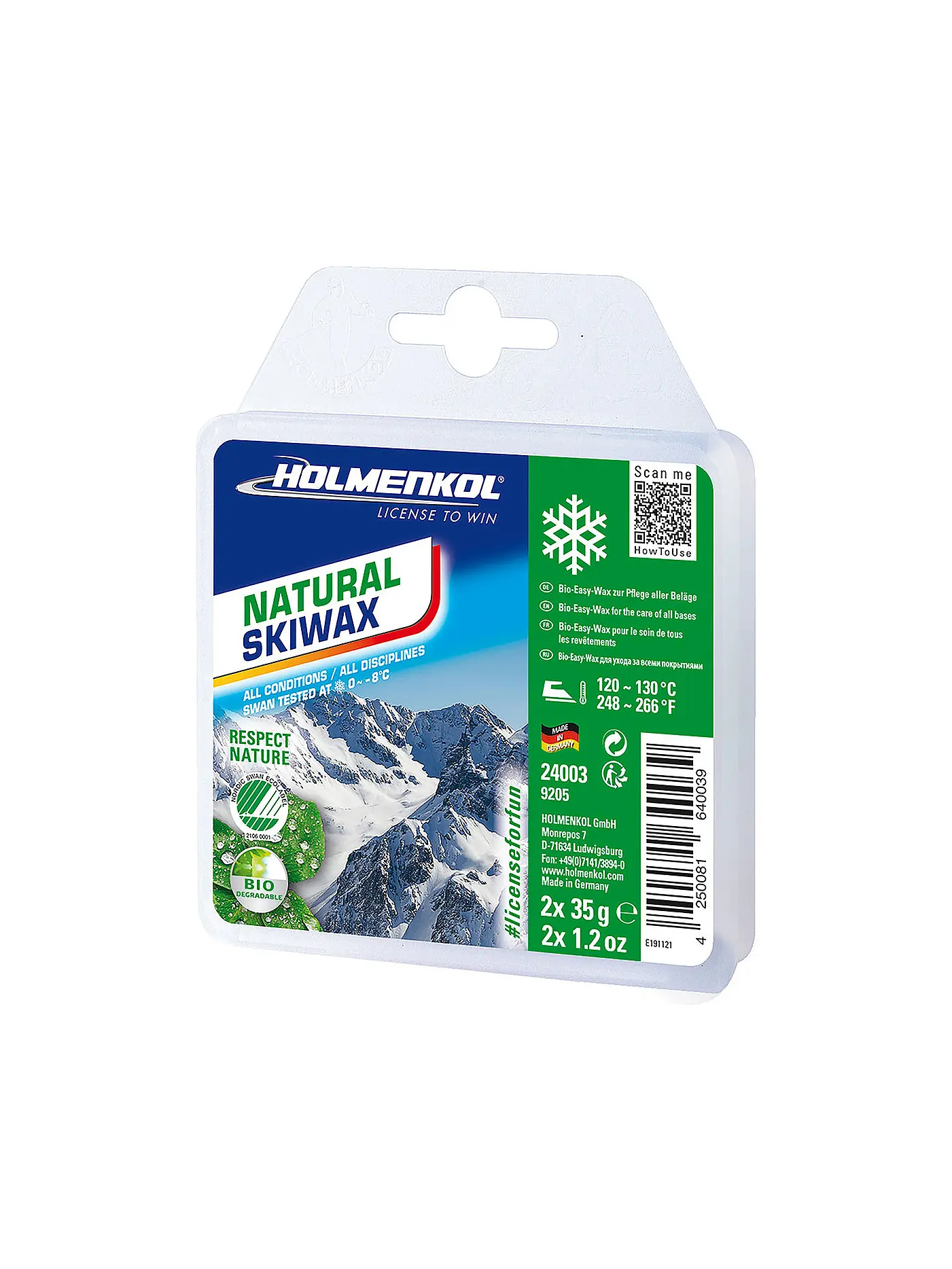HOLMENKOL | Natural Skiwax Bar 1x150g | 